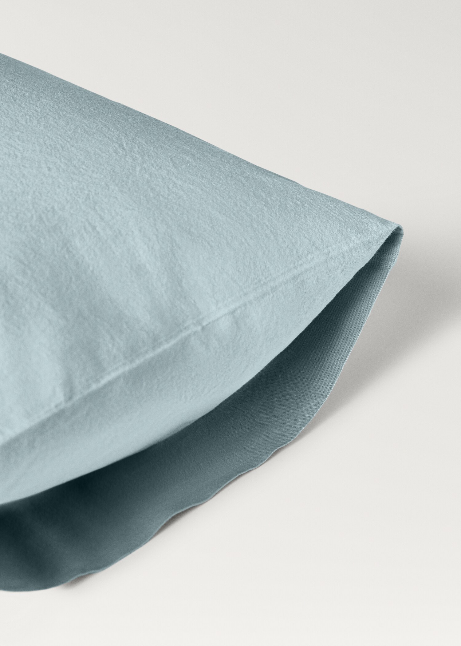 Kopfkissenbezug für Kinderbett aus gewaschener Baumwolle, doppelte Steppnaht, 30 x 50 cm - Detail des Artikels 1