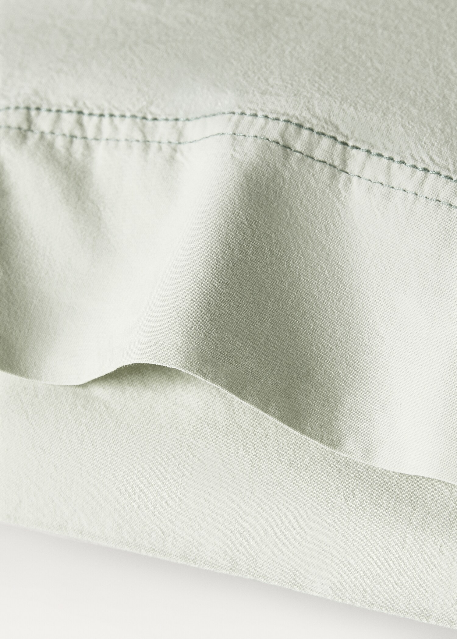 Kopfkissenbezug für Kinderbett aus gewaschener Baumwolle, doppelte Steppnaht, 30 x 50 cm - Detail des Artikels 2