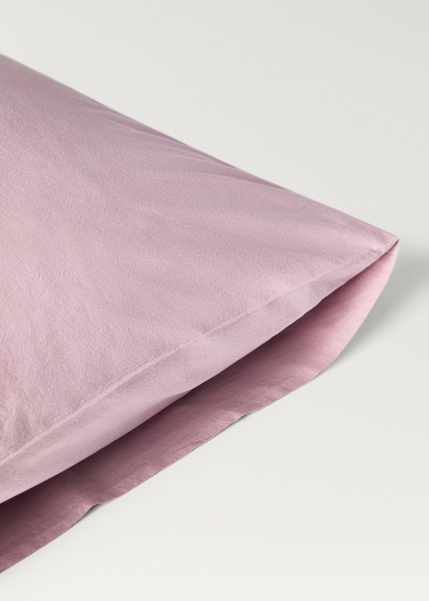 Kopfkissenbezug für Kinderbett aus gewaschener Baumwolle, doppelte Steppnaht, 30 x 50 cm - Detail des Artikels 2