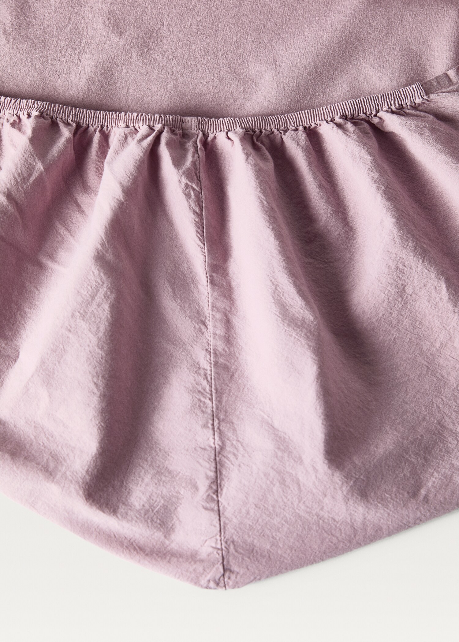 Washed cotton double-stitched fitted sheet for cot - Details of the article 1