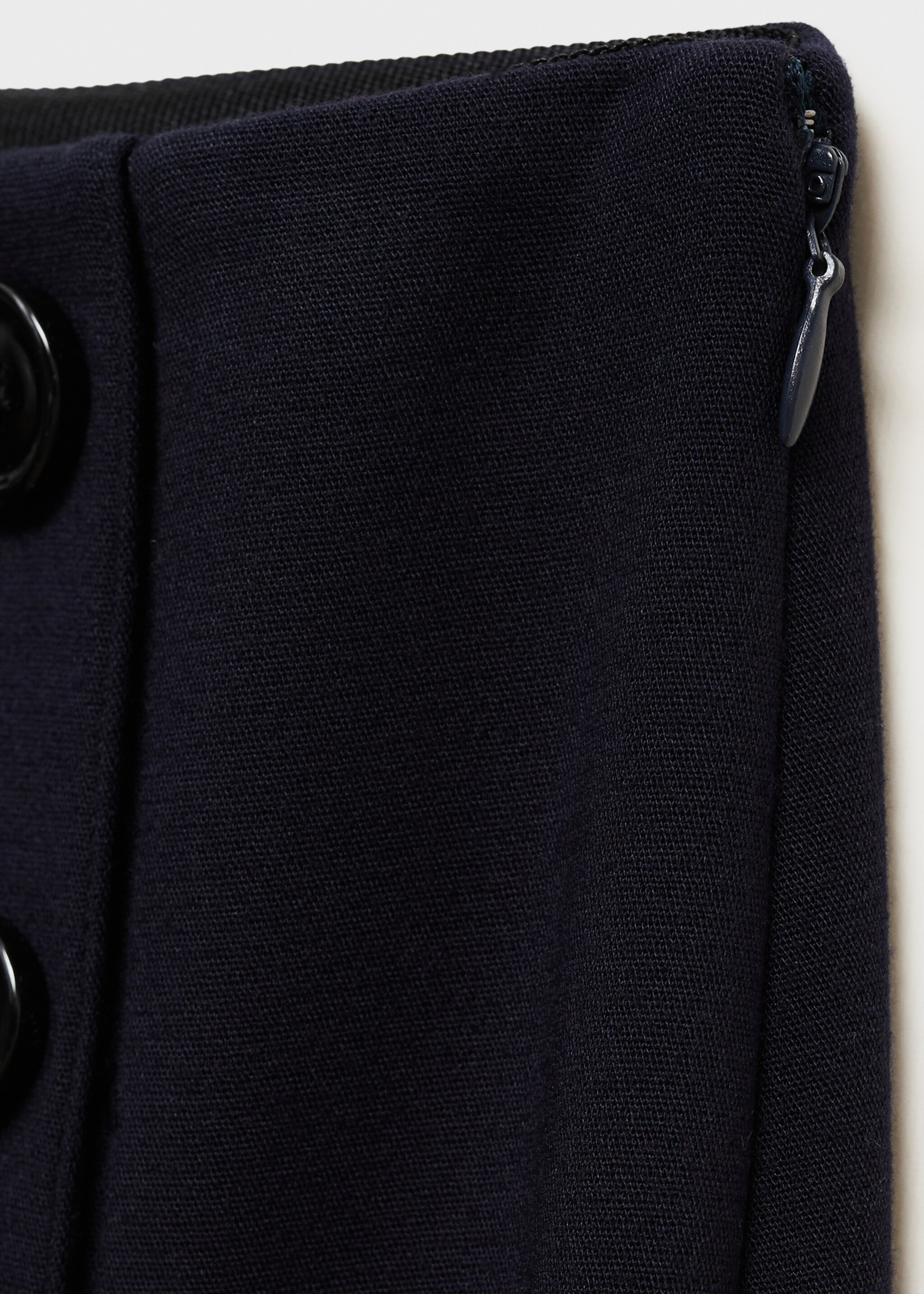 Wide leg trousers with buttons - Details of the article 0, Dark Navy. Ref: 27180650-00.