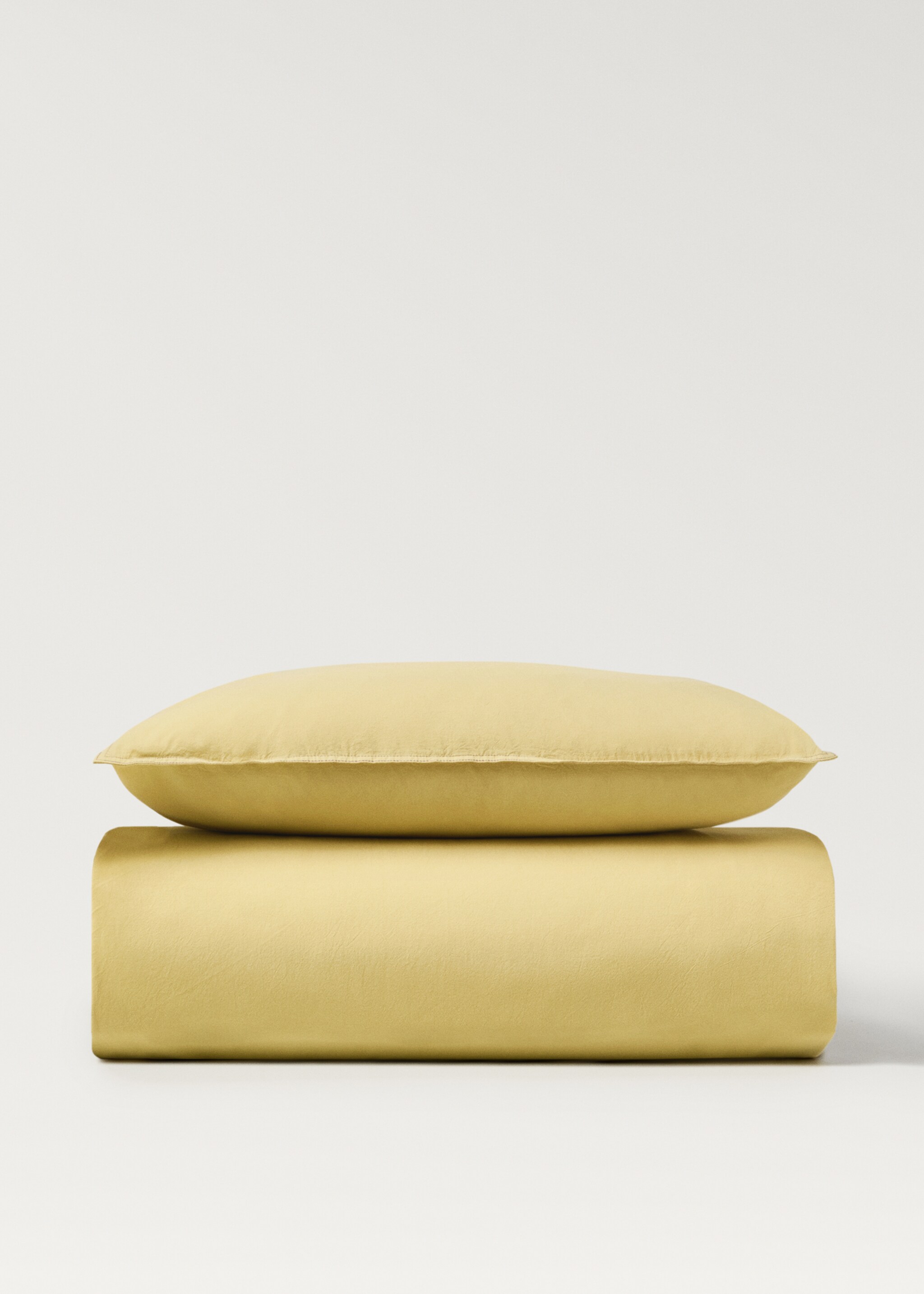 Funda nórdica infantil algodón lavado doble pespunte cama 90 cm - Artículo sin modelo, Mostaza. Ref: 27183345-00.