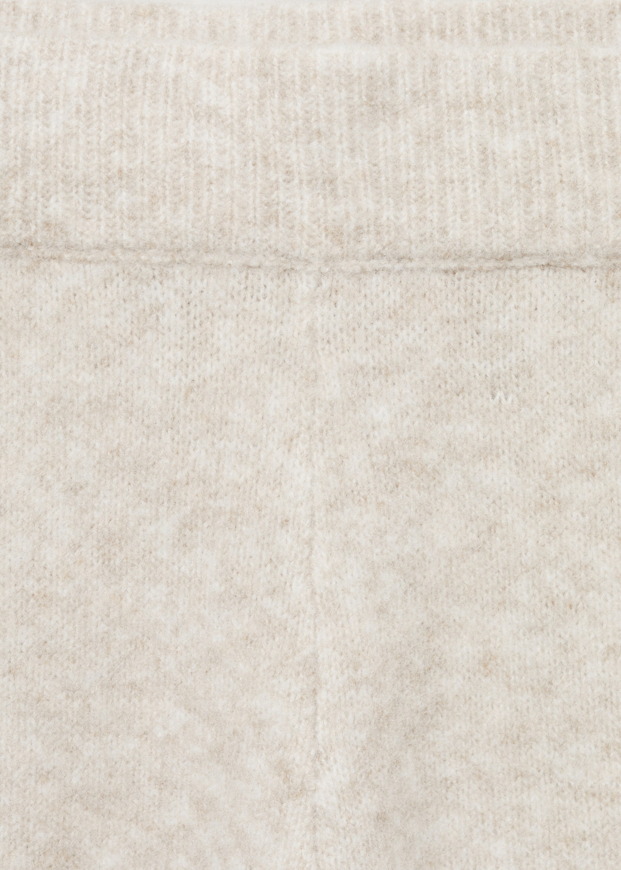 Long knitted trousers - Details of the article 8, Beige. Ref: 27192933-00.