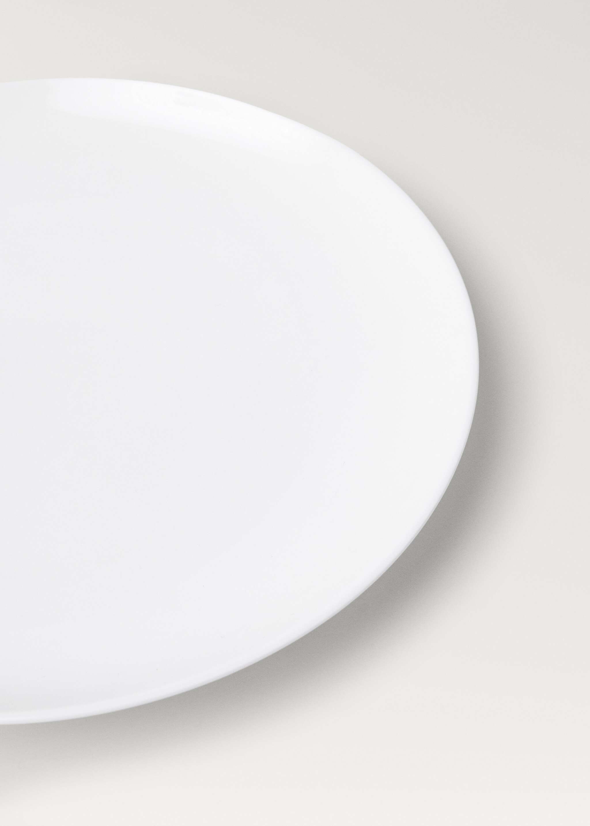 Bone china flat plate - Details of the article 2, Off White. Ref: 27192935-00.