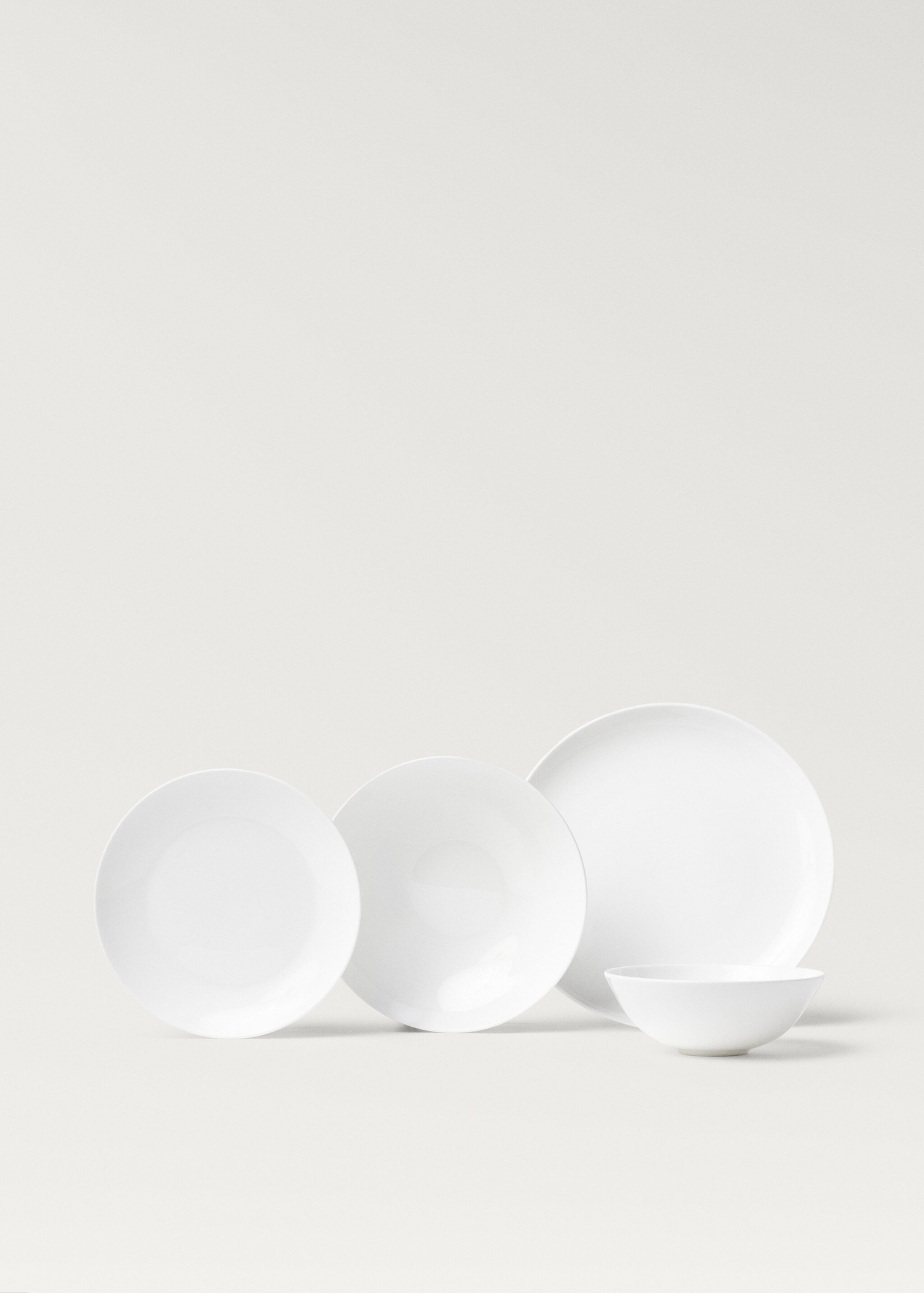Bone china flat plate - Details of the article 3, Off White. Ref: 27192935-00.
