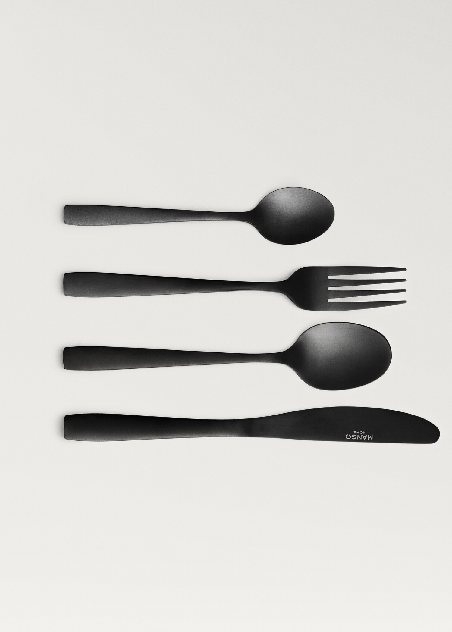 3-piece cutlery set in stainless steel with a matte finish - Details of the article 3