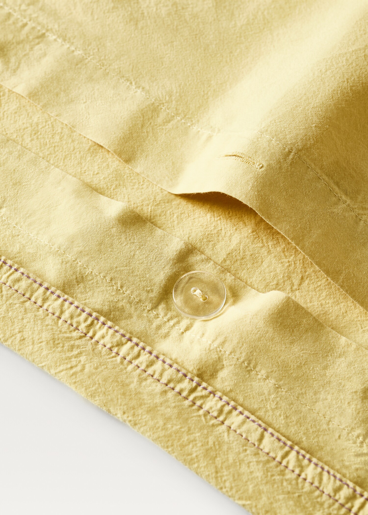 Funda nórdica cuna algodón lavado doble pespunte - Detalle del artículo 3