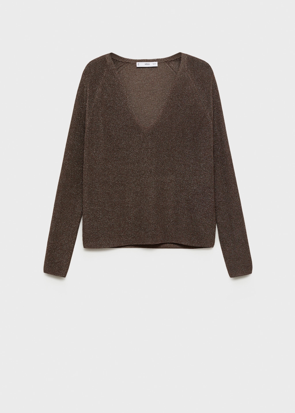 V-neck lurex sweater