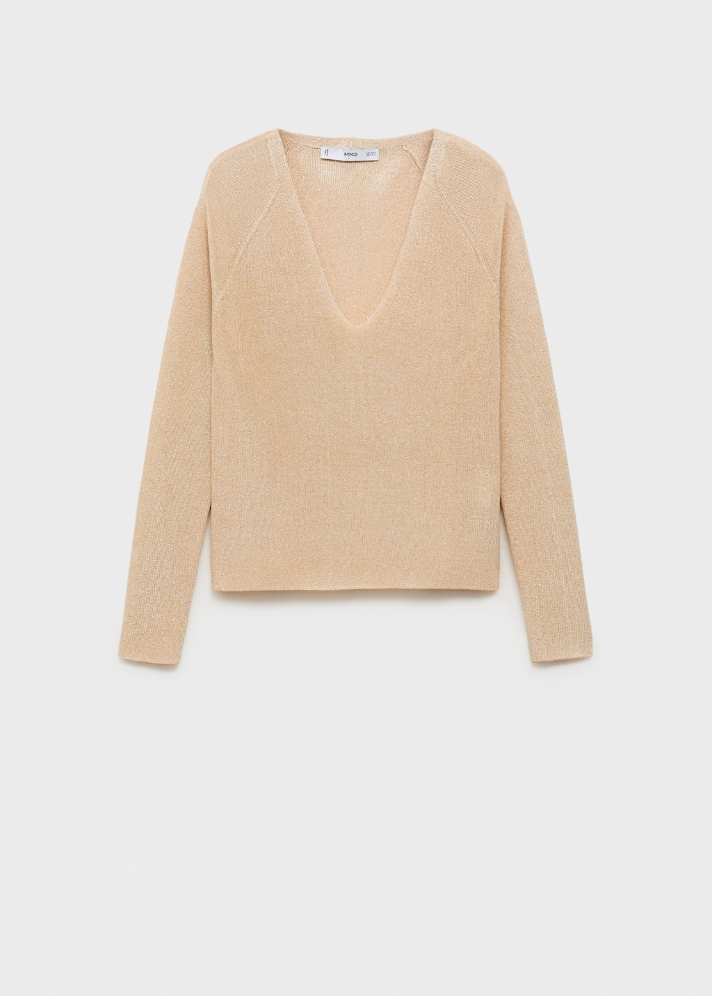 Mango V-neck lurex sweater