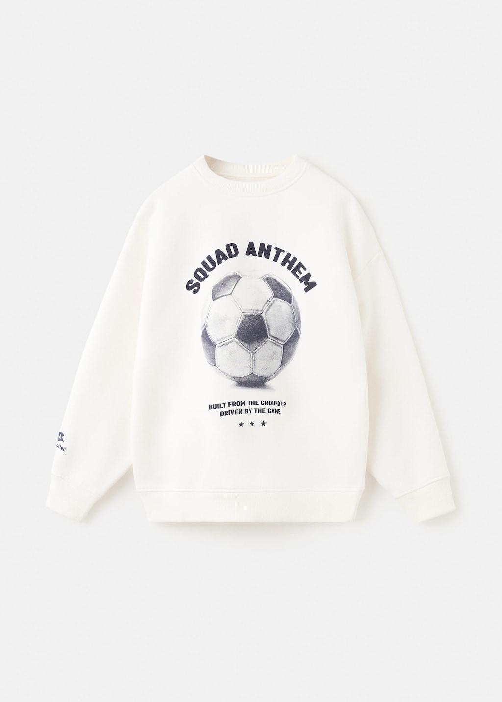 Mango Kids' Printed Cotton Sweatshirt Off White