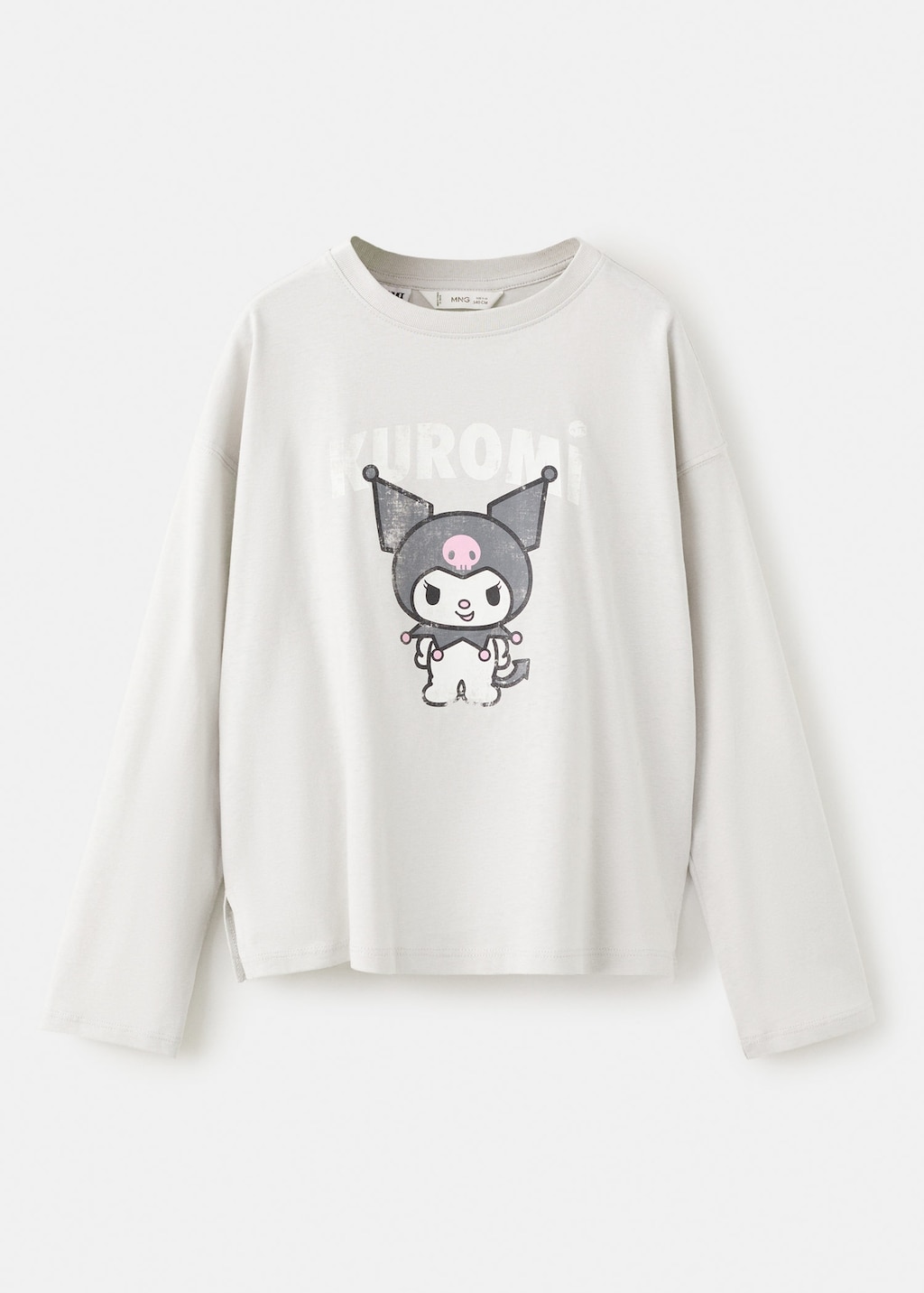 Mango Kids' Kuromi T-shirt Grey In White