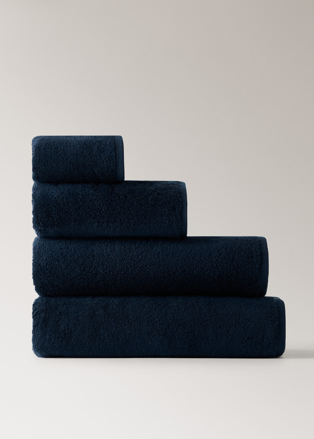 Mango Serviette De Douche Coton Doux Bleu Marine - Home - 70x140cm -  Home In Blue