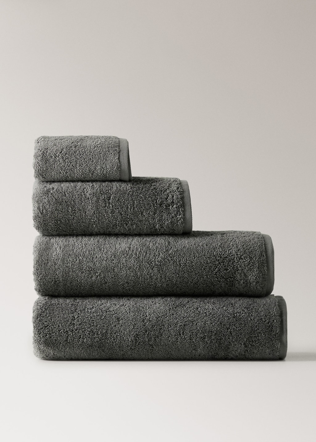 Mango Serviette De Douche Coton Doux Gris Foncé - Home - 70x140cm -  Home In Gray