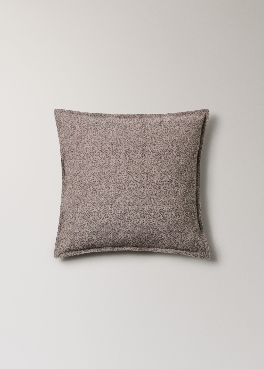 Mango Double-stitched Cushion Cover 50x50 Cm Purple In Brown