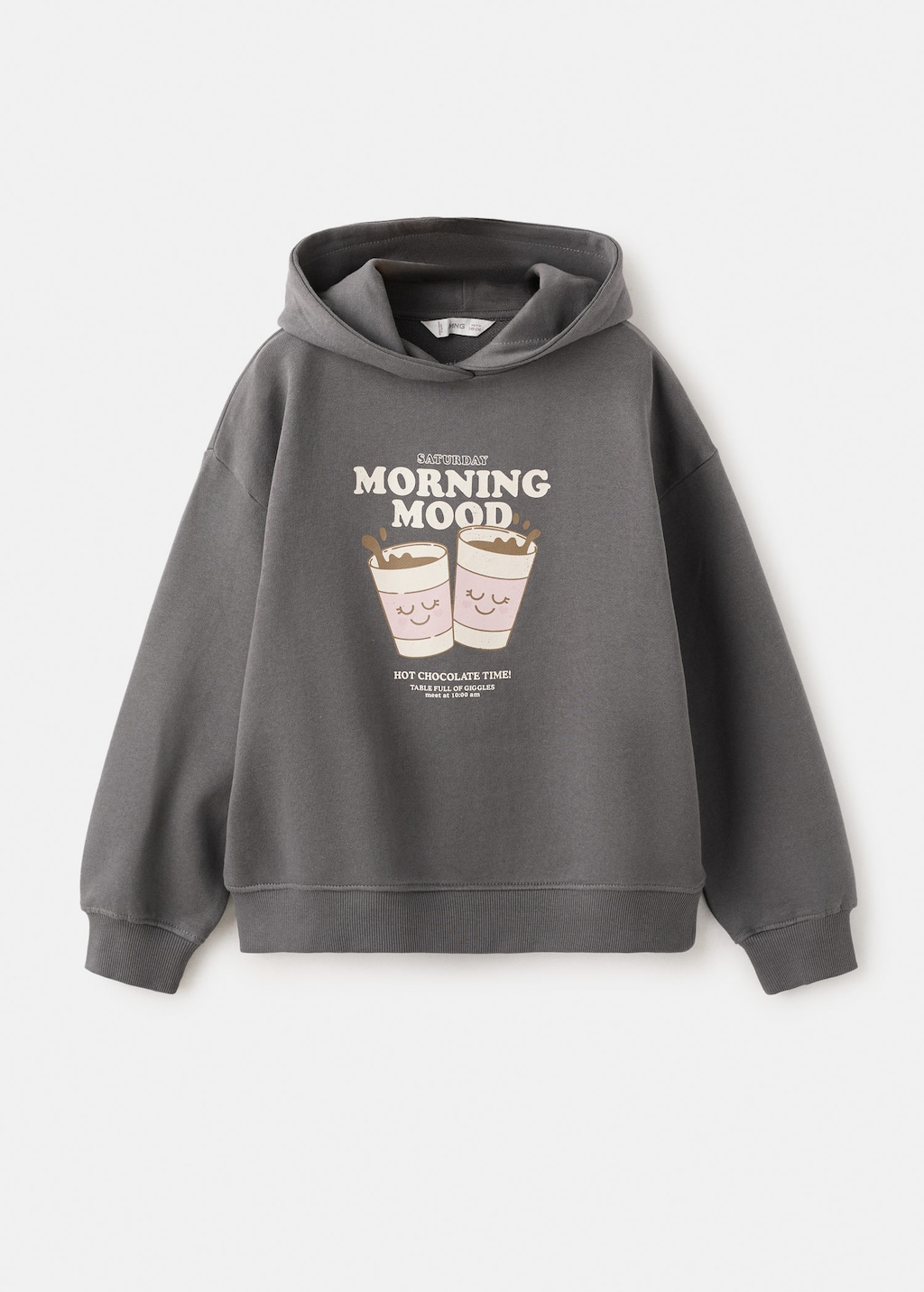 Mango Kids' Sweatshirt Moodset Charcoal In Gray