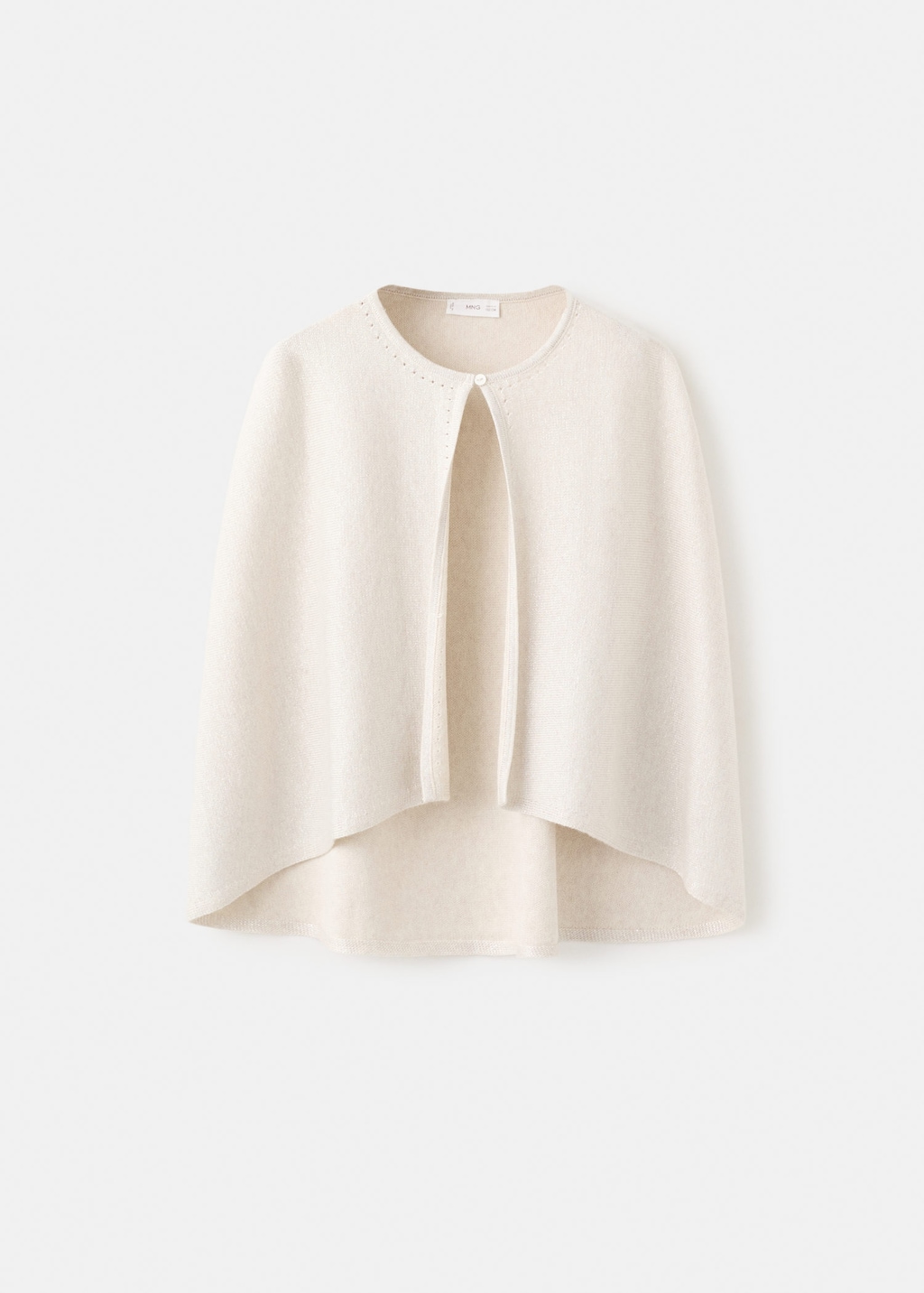 Mango Kids' Lurex Knitted Cape Sand In Multi