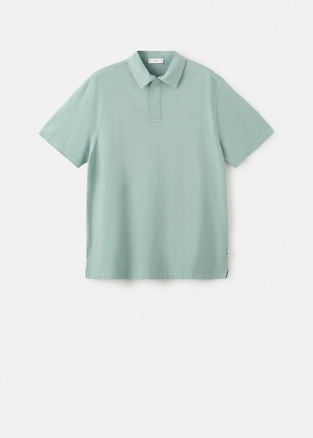 Mango Polo Coton Vert D´eau - Garçon - L -  Teen In Green