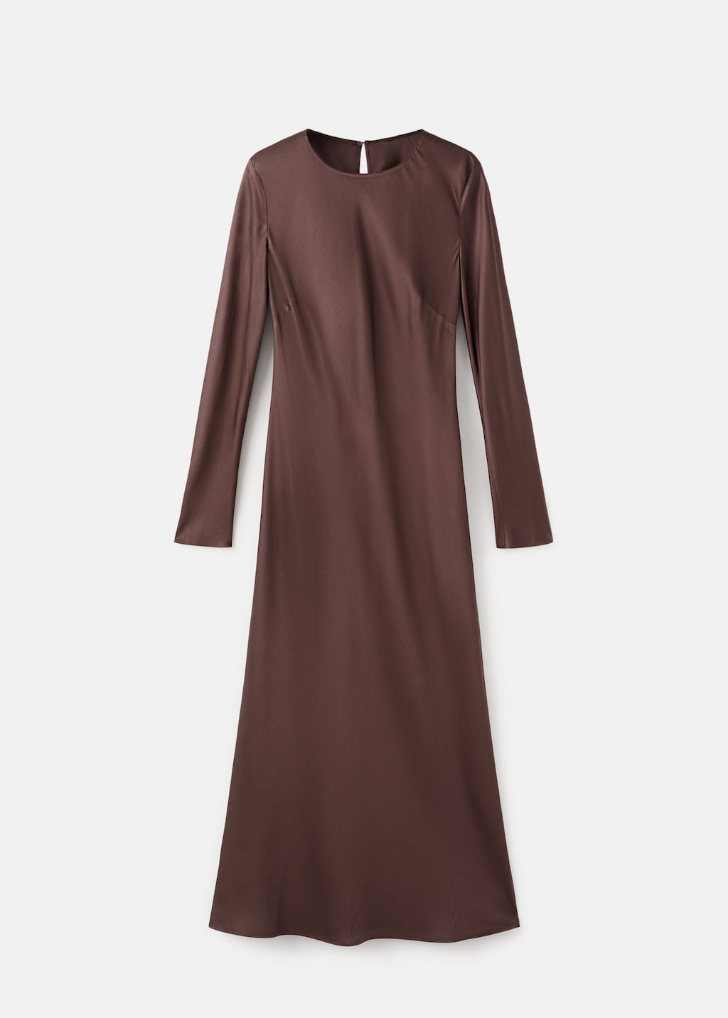 Mango Long Flared Dress Brown