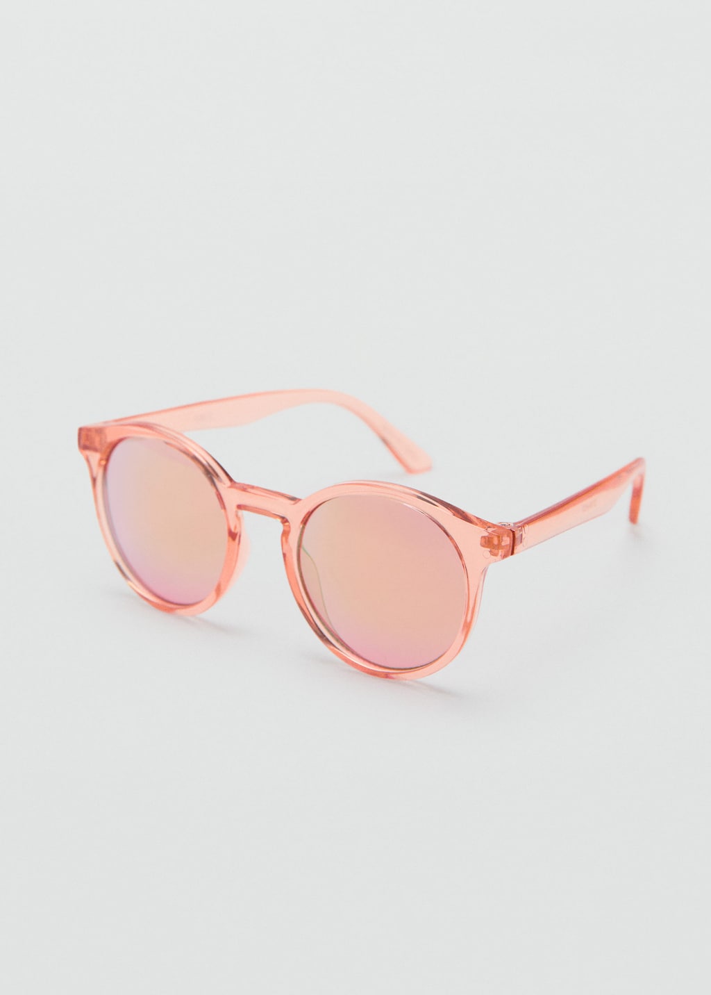 Mango Kids' Round-framed Sunglasses Pink