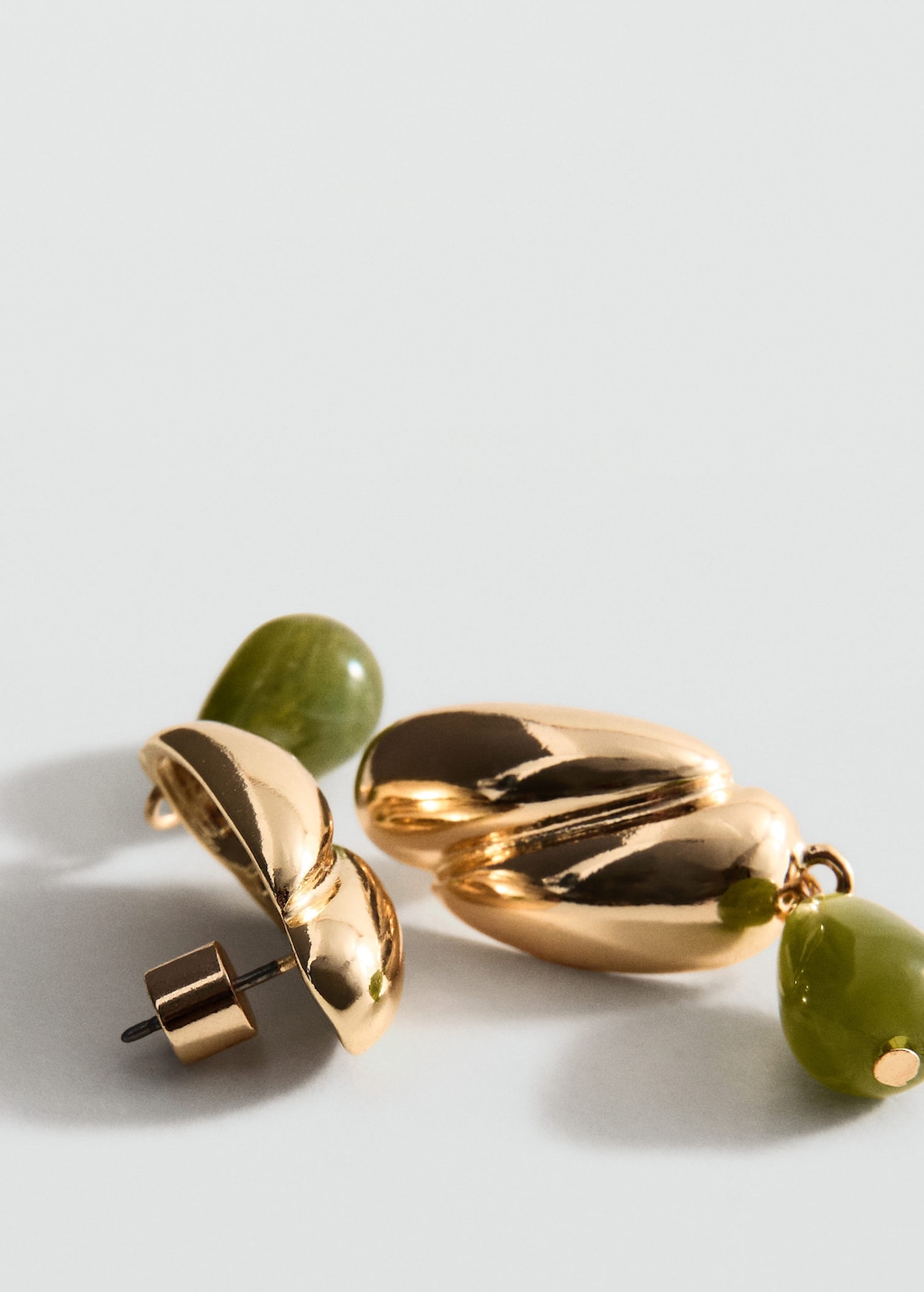 Mango Combined Long Earrings Gold