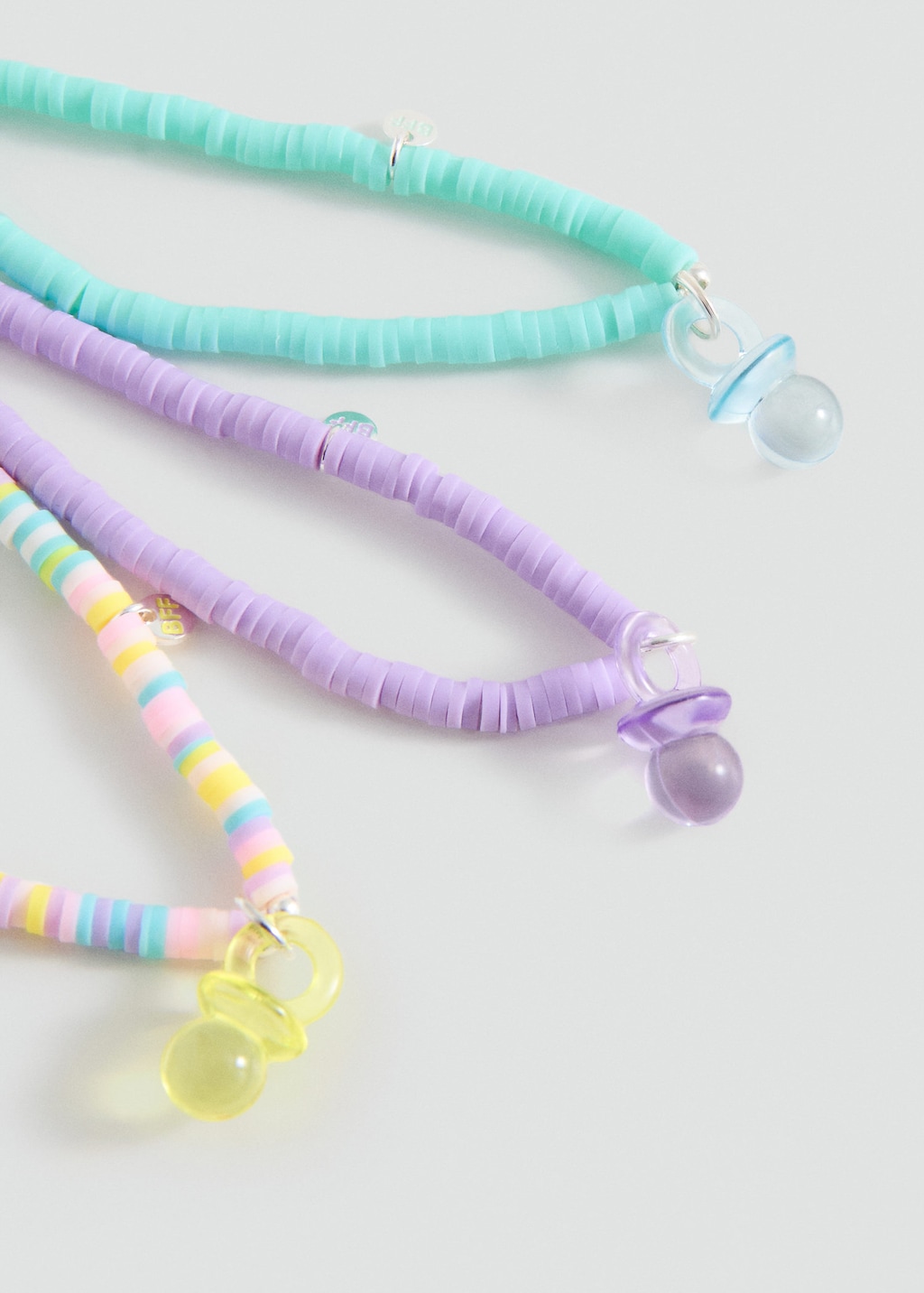 Mango Kids' 3-pack Of Necklaces Lilac In Multi