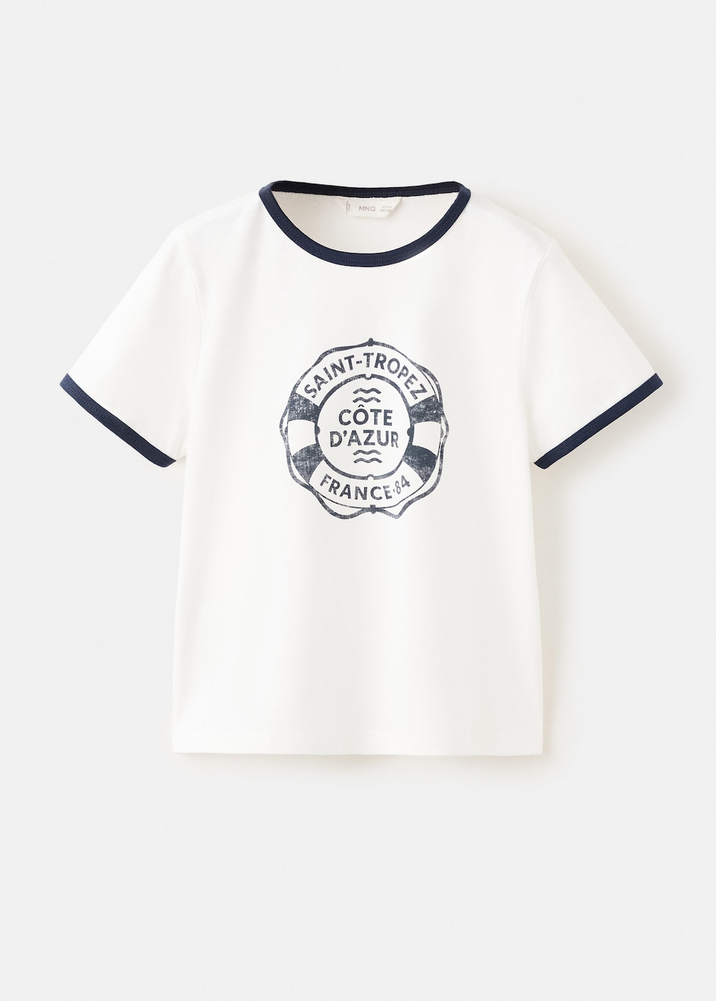 Mango Kids' Short-sleeved Printed T-shirt Off White