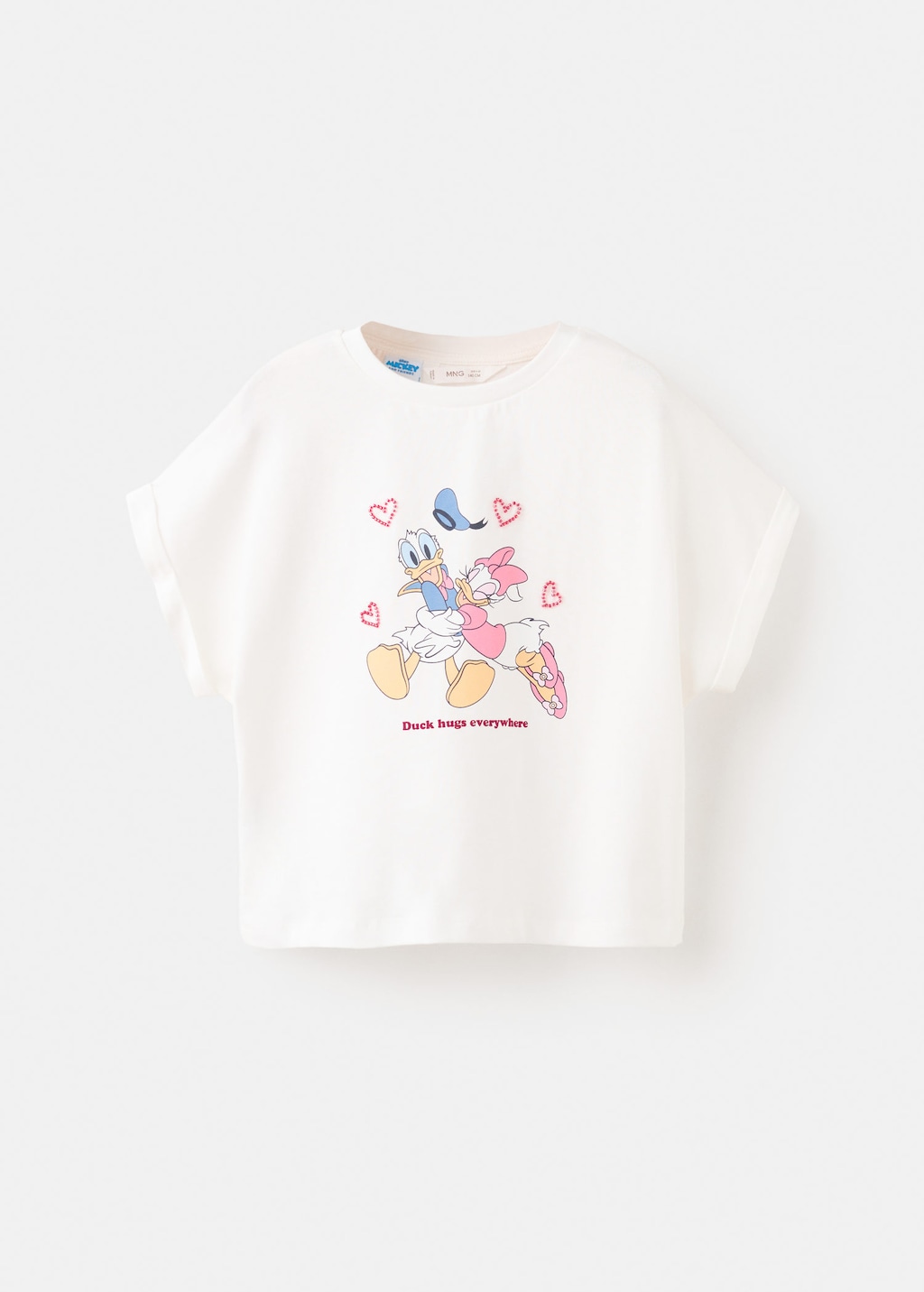 Mango Kids' Daisy Printed T-shirt Off White