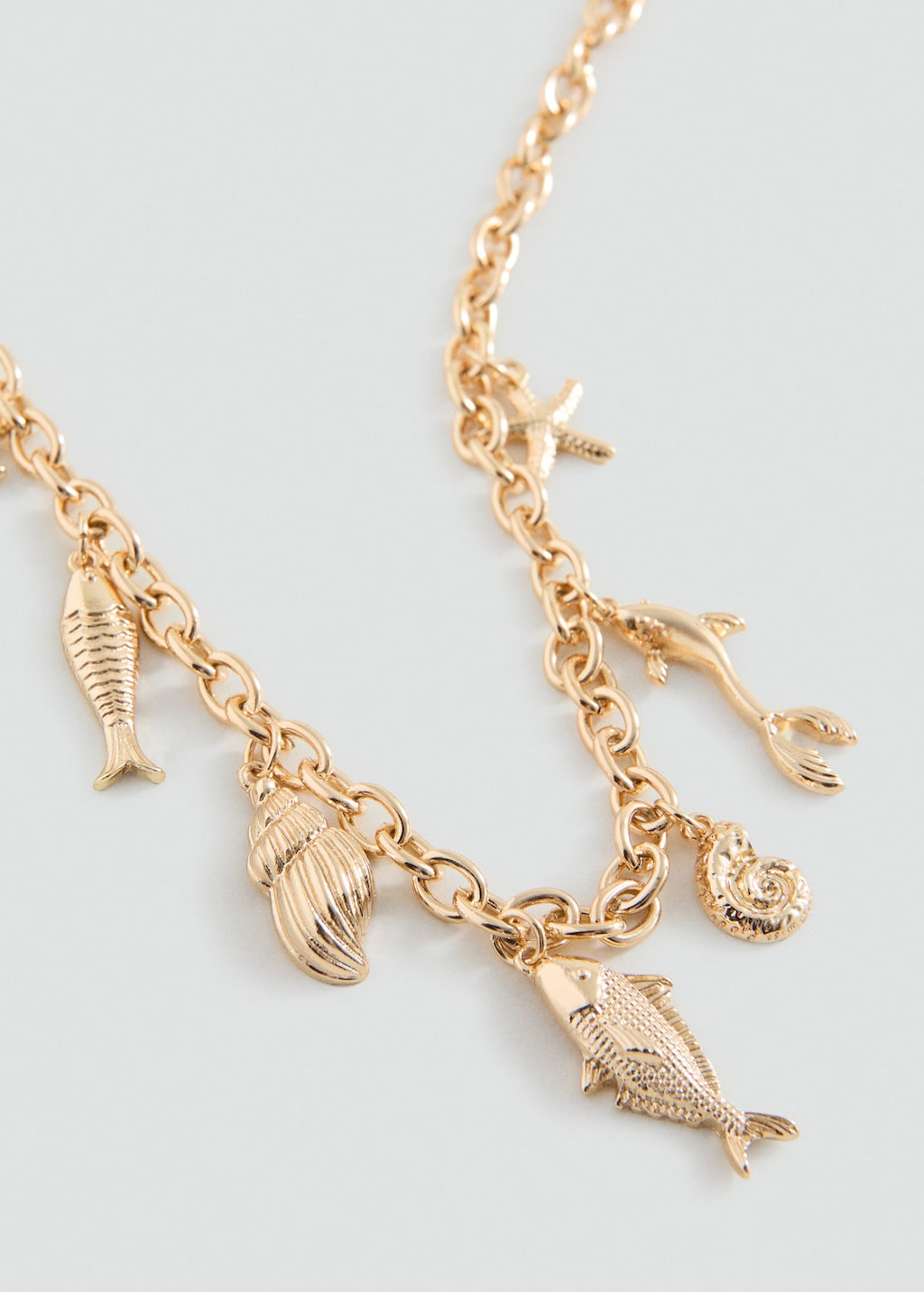 Mango Beads Pendant Necklace Gold