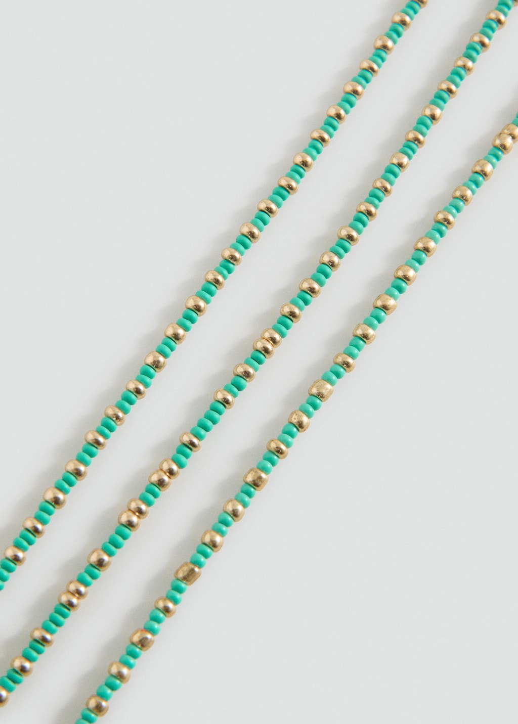 Mango Multiple Pendant Necklace Blue In Green