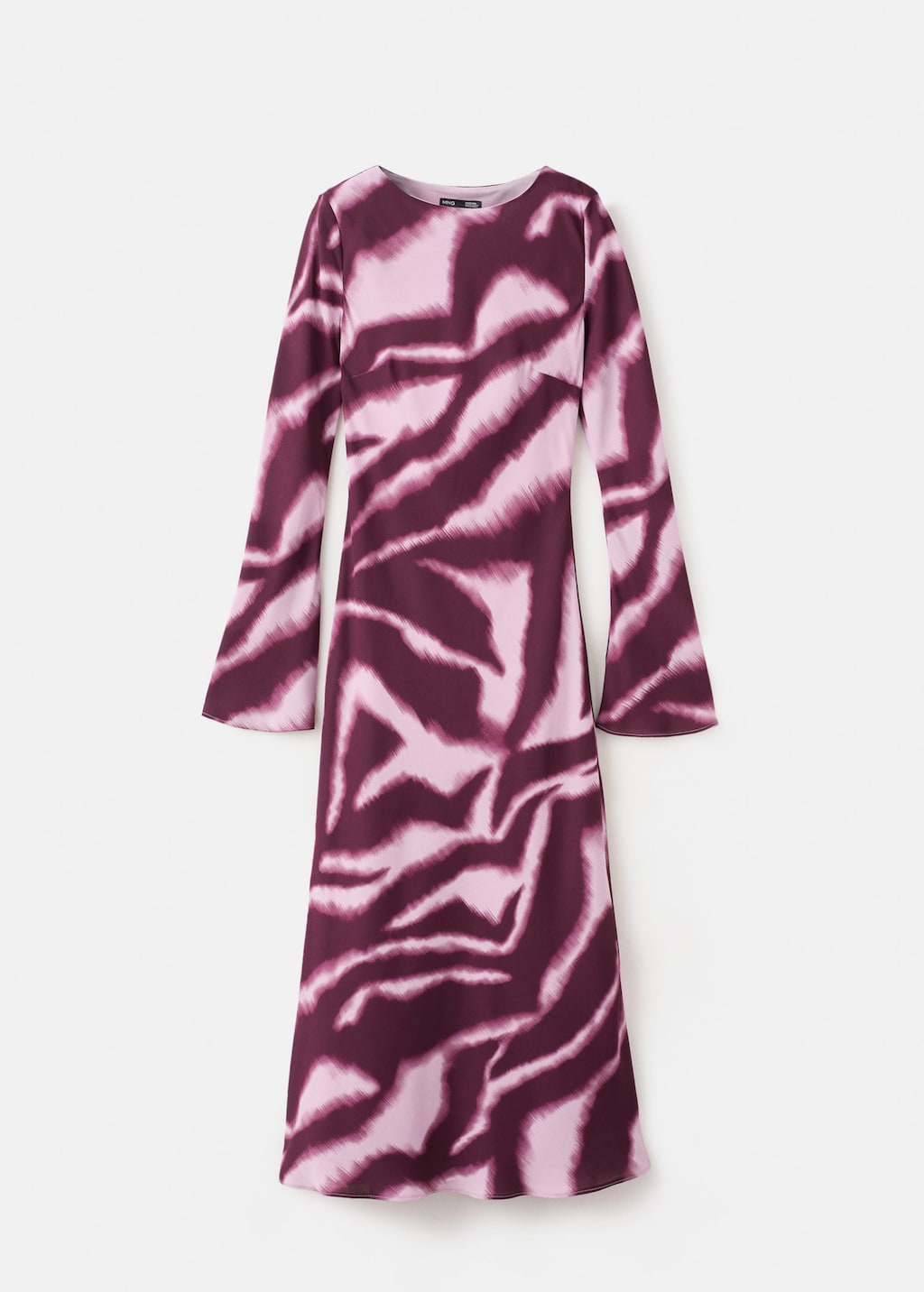 Mango Robe Évasée Imprimé Animal Lilas - Femme - Xl -  In Purple