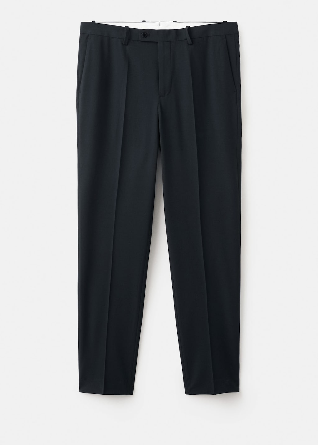 Mango Trousers London Navy In Blue