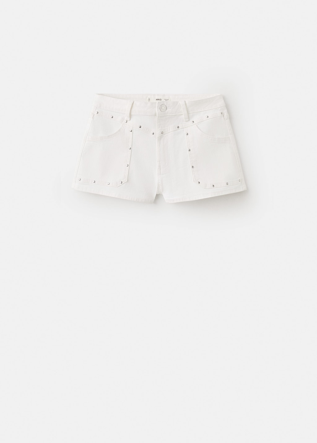 Mango Short En Jean À Clous Blanc - Fille - 42 -  Teen In White