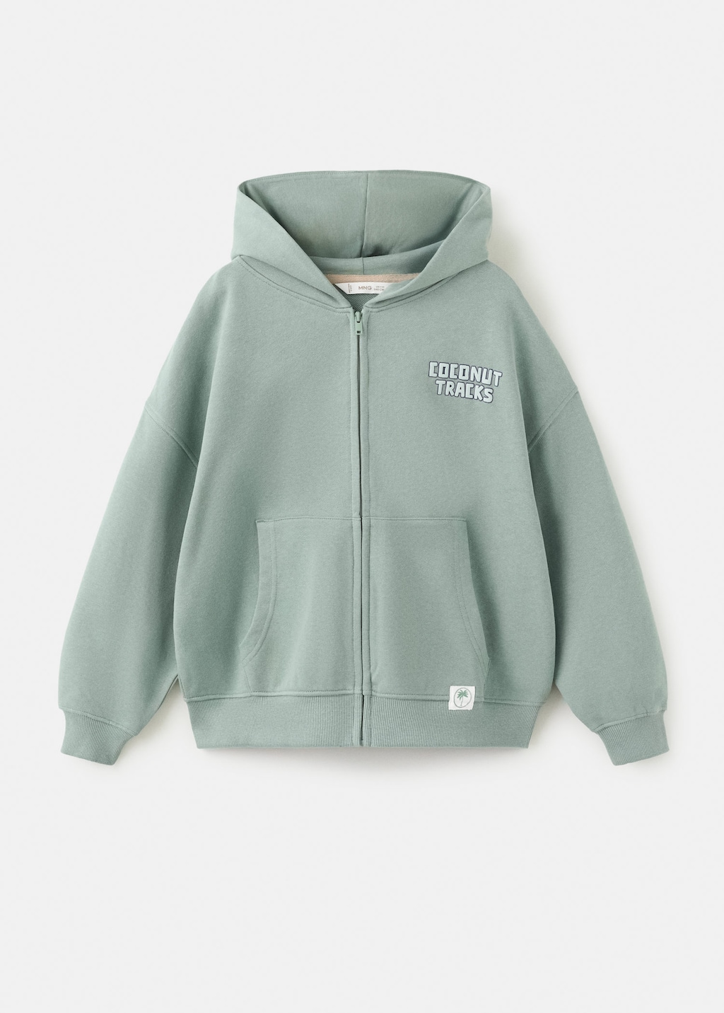 Mango Sweat-shirt Coton Fermeture Éclair Vert D´eau - Enfants - 11-12 Ans -  Kids In Green