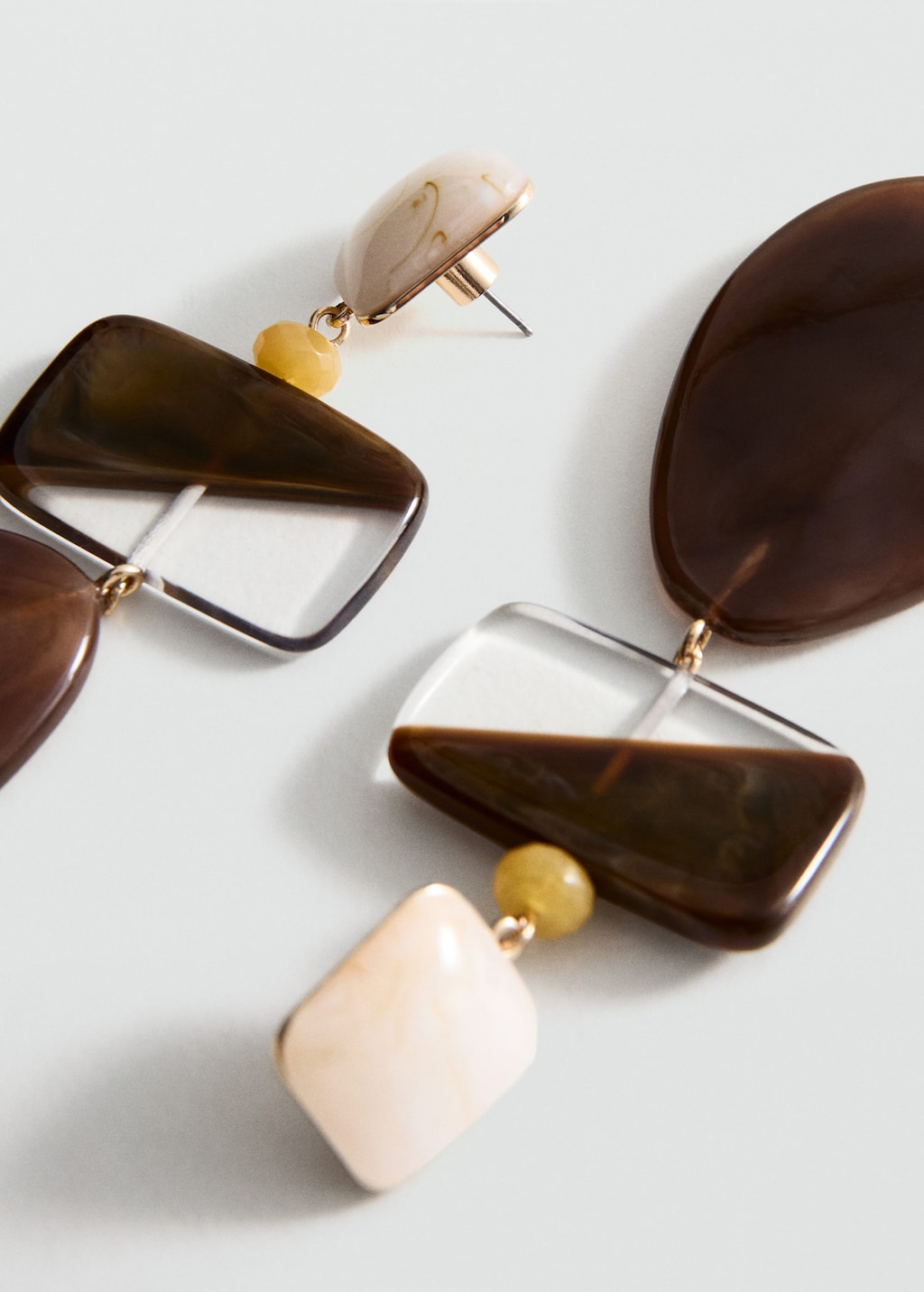 Mango Boucles D'oreilles Pendentifs Combinés Marron - Femme - Taille Unique -  In Brown