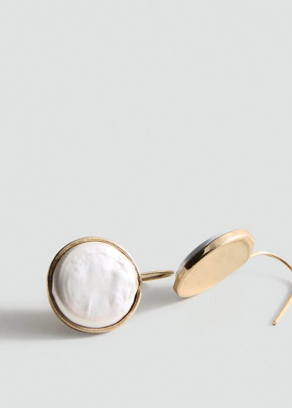 Mango Boucles D'oreilles Rondes En Résine Or - Femme - Taille Unique -  In Orange