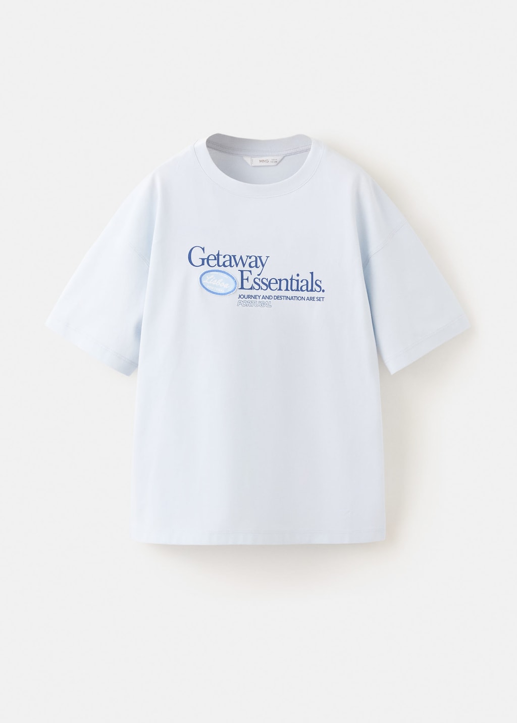 Mango T-shirt En Coton Imprimé Bleu Ciel - Enfants - 11-12 Ans -  Kids In White