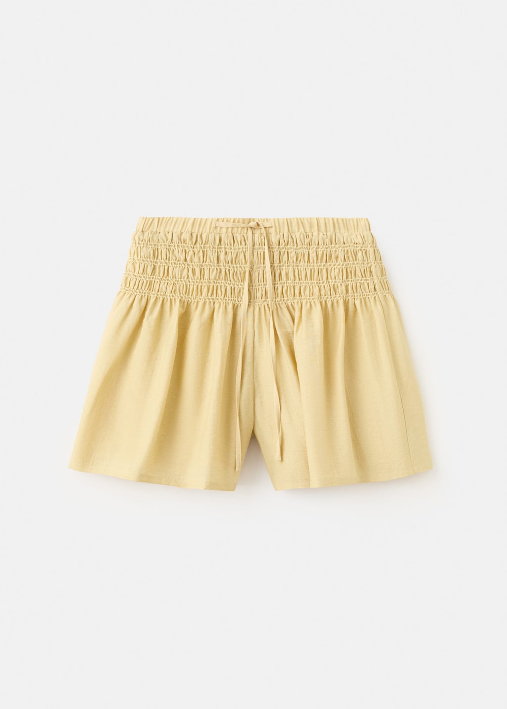 Mango Kids' Shorts With Gathered Waist In Yellow