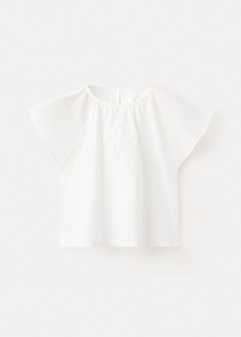 Mango T-shirt Coton Étoiles Blanc Cassé - Enfants - 13-14 Ans - Kids In White