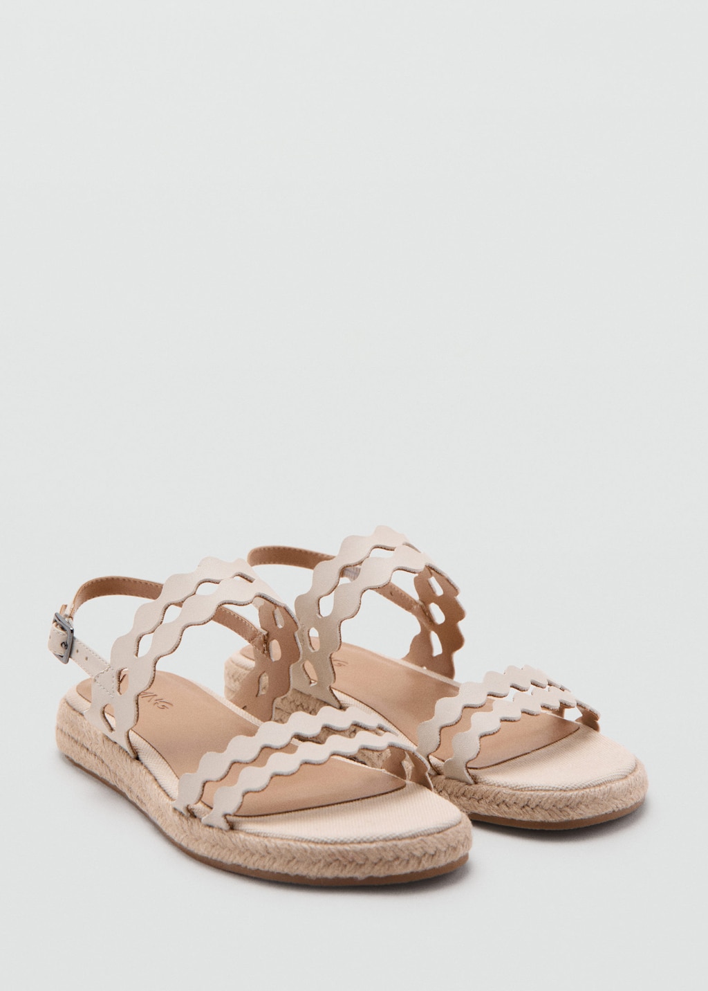 Mango Sandales Espadrille À Brides Blanc Cassé - Enfants - 35 - Kids In White
