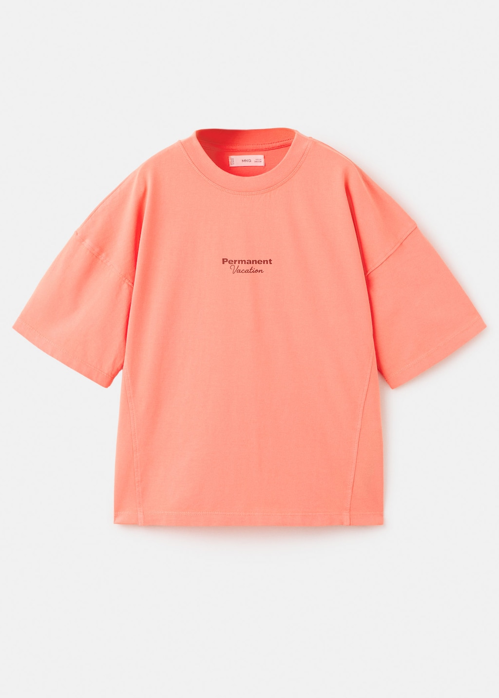 Mango T-shirt Boxy-fit Imprimé Corail - Enfants - 13-14 Ans -  Kids In Orange