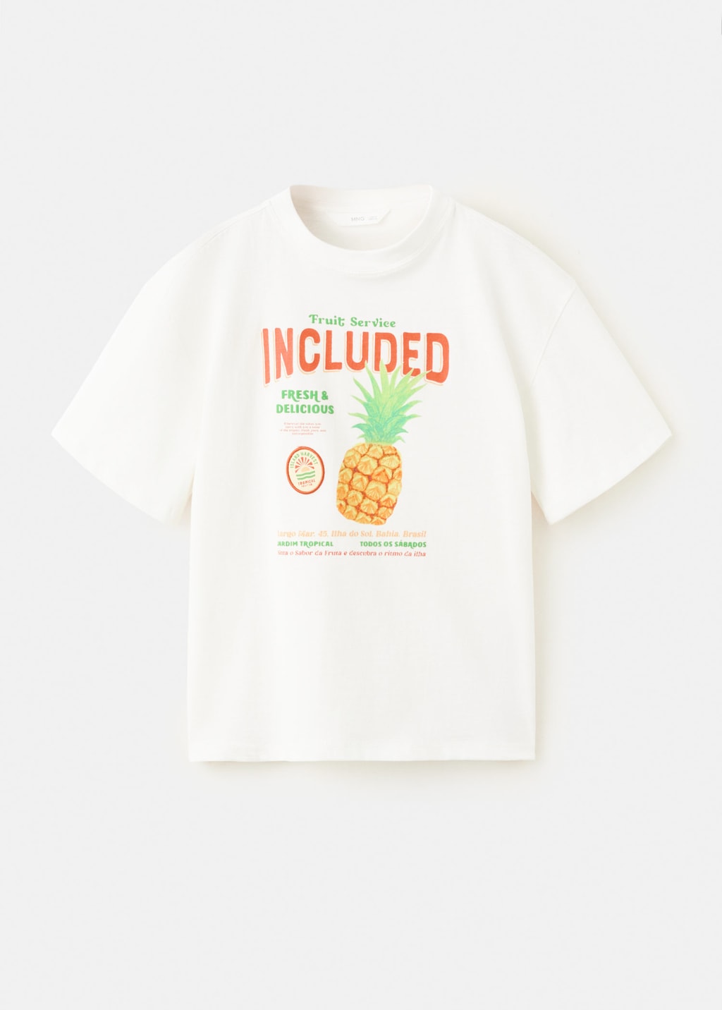 Mango T-shirt En Coton Imprimé Blanc Cassé - Enfants - 13-14 Ans -  Kids In White