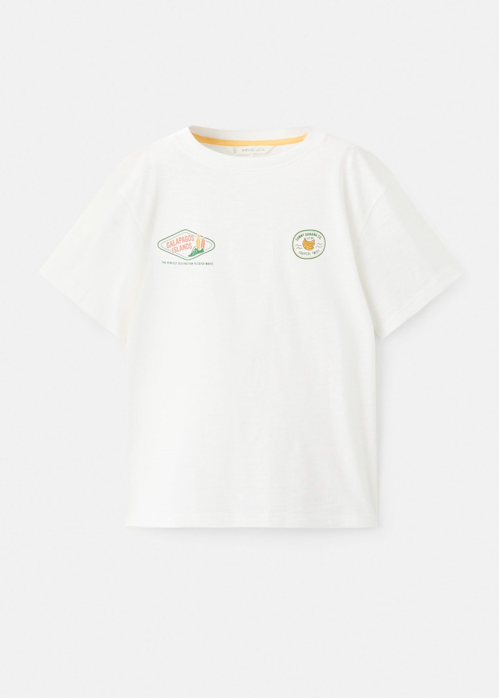 Mango T-shirt En Coton Imprimé Blanc Cassé - Enfants - 13-14 Ans -  Kids In White