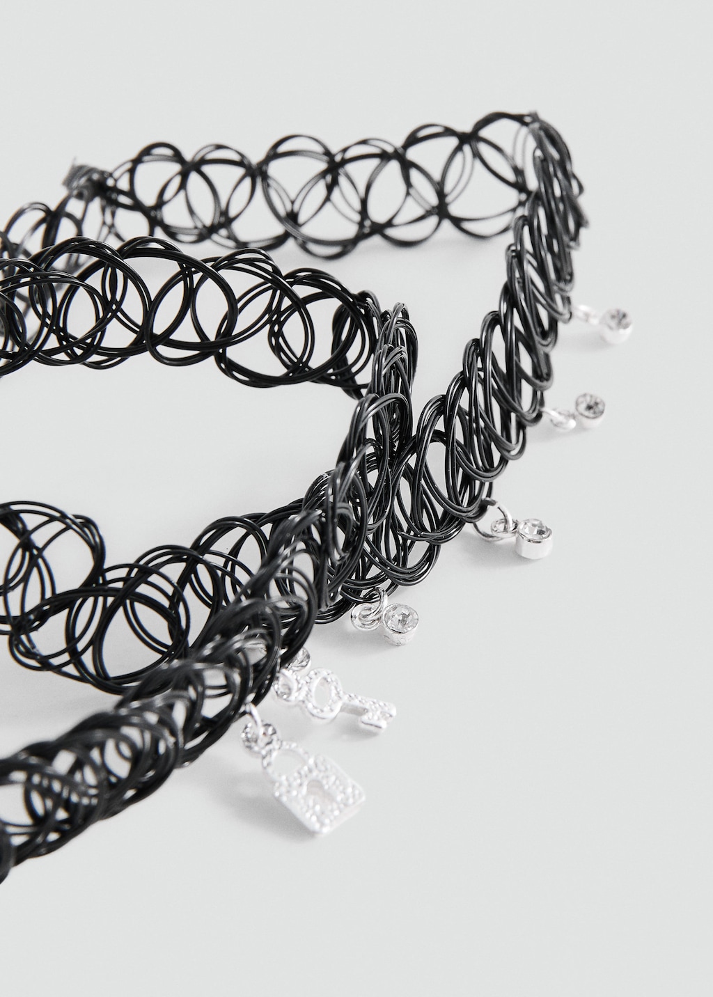 Mango Kids' 2 Chokers Pack Black