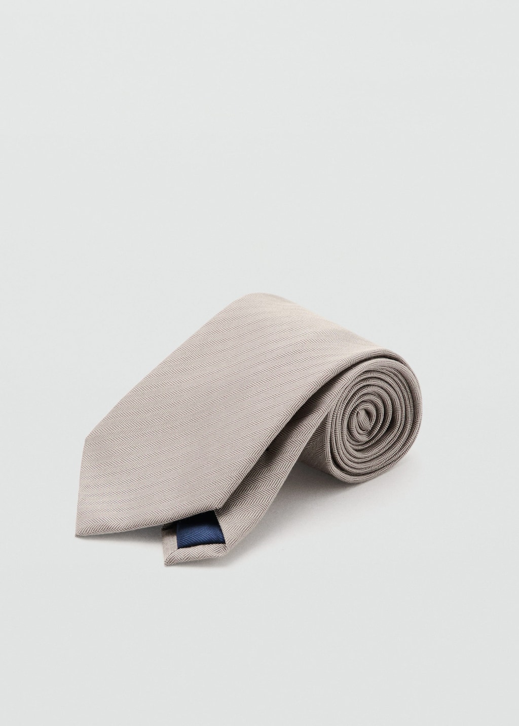 Mango Man Tie Espiga8 Beige In Sand