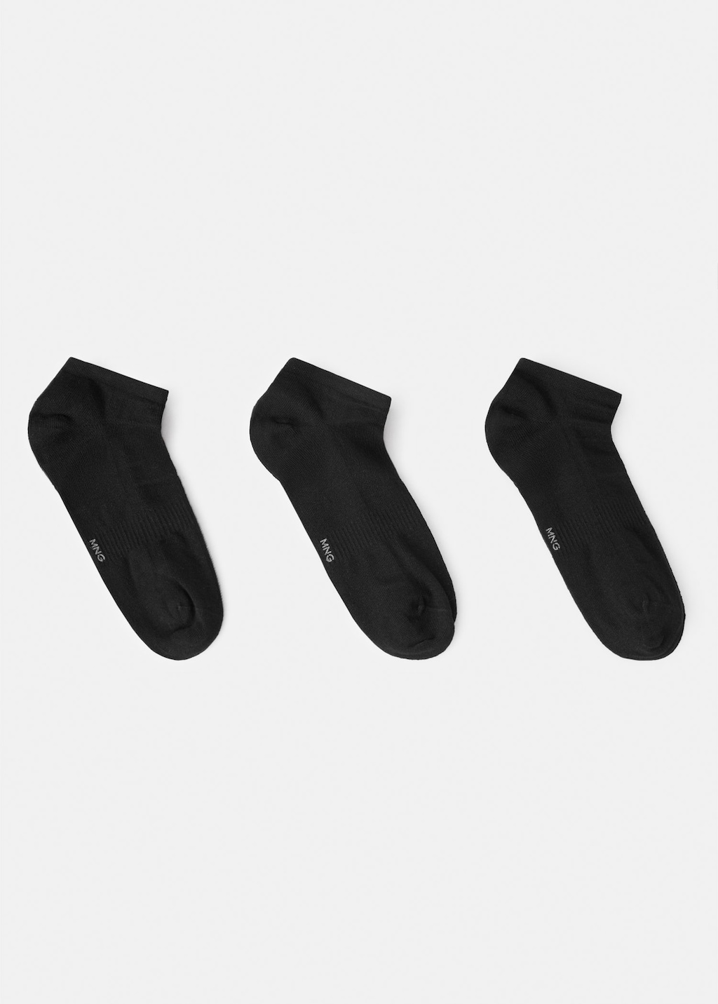 Mango Man Pack Of 3 Cotton Socks In Black