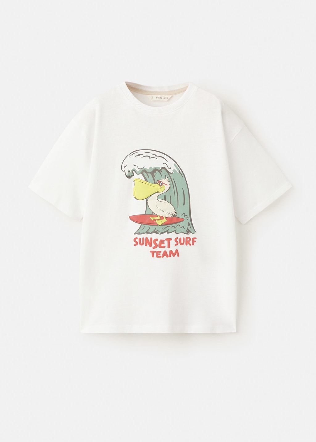Mango Kids' Surf Printed T-shirt White