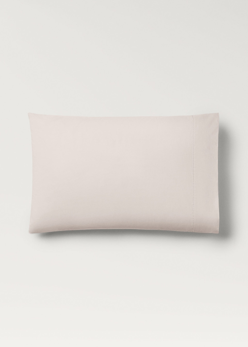 Mango Home 300-thread Count Cotton Percale Pillowcase, 45x110 Cm Light/pastel Grey