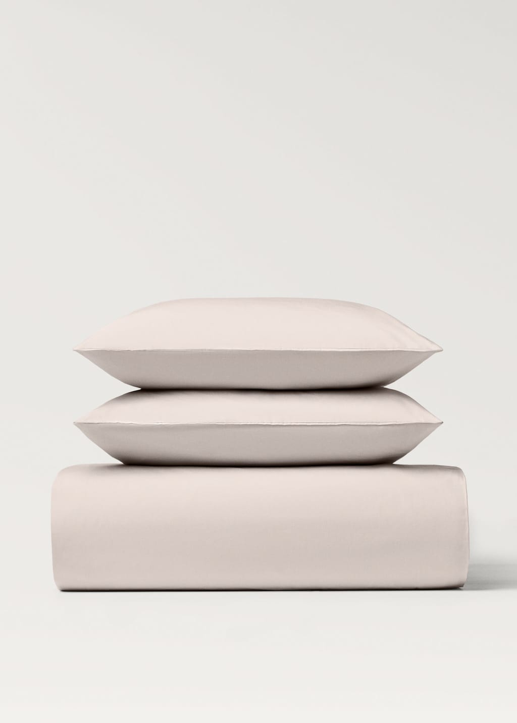 Mango 300 Threads Count Cotton Percale Duvet Cover Single Bed Light/pastel Grey In Gray