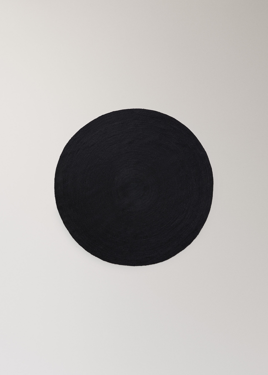 Mango Round Jute Rug Black