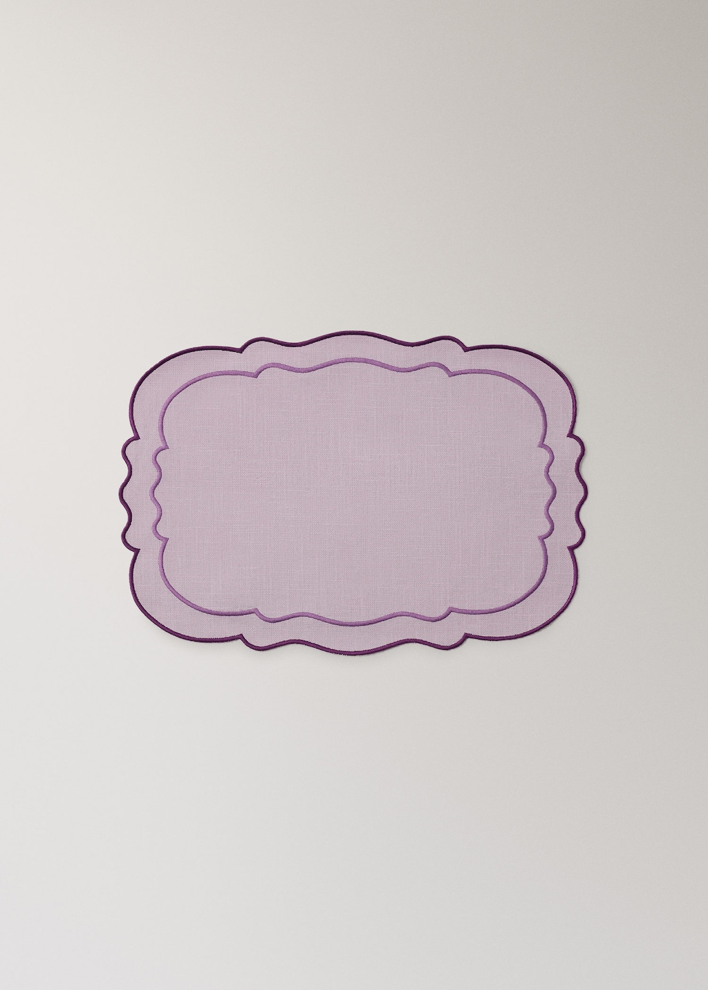 Mango Home Resin Cotton Tablecloth Waves Lilac